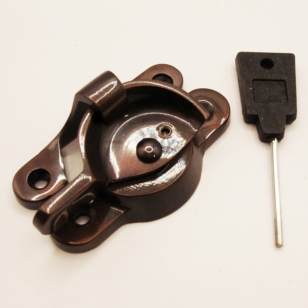 TWC002L/BRO • Locking • Bronze • Forged Fitch Sash Fastener